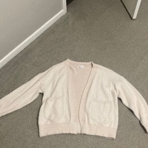 Oversized fuzzy cream sweater by &merci